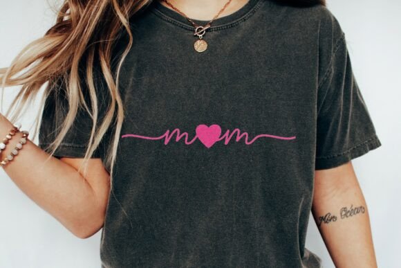 Download Mom Love Heart Script Design Png - Premium Resources