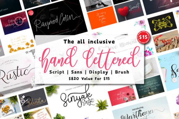 Download Hand Lettered Font Bundle - Lettered font Collection